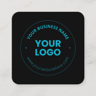 Carte De Visite Carré Votre logo Nom et site Web de l'entreprise modif