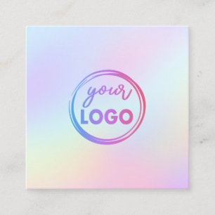 Carte De Visite Carré votre logo sur dégradé pastel