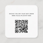 Carte De Visite Carré Vous Êtes Super Moderne Script Black Revendeur Mer (Dos)