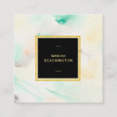 Carte De Visite Carré Vue en pastel abstraite de parties scintillantes (Devant)