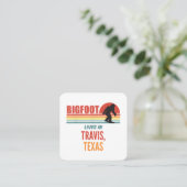 Carte De Visite Carré Vues De Bigfoot À Travis Texas (Debout devant)