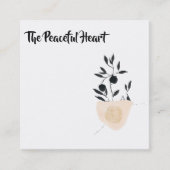 Carte De Visite Carré *~* Wabi Sabi Abstrait Encre minimale simple QR A (Devant)