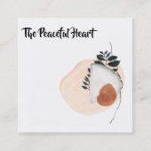 Carte De Visite Carré *~* Wabi Sabi Encre minimale Abstraite AR27 Simple (Devant)