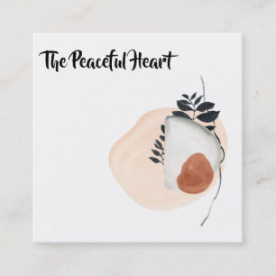 Carte De Visite Carré *~* Wabi Sabi Encre minimale Abstraite AR27 Simple