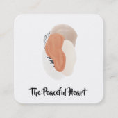 Carte De Visite Carré * Wabi Sabi QR. Abstrait, minimum simple, AR27 (Devant)