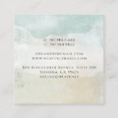 Carte De Visite Carré Watercolor Baker Artisan Bakery (Dos)