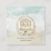 Carte De Visite Carré Watercolor Baker Artisan Bakery (Devant)