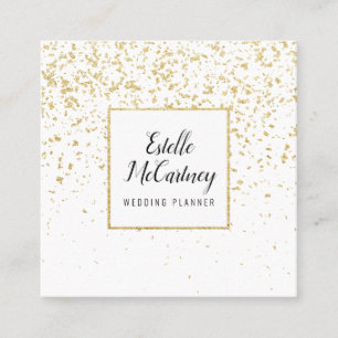 Carte De Visite Carré Wedding planner chic de parties scintillantes