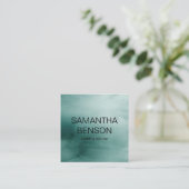 Carte De Visite Carré Wedding planner d'aquarelle turquoise (Debout devant)