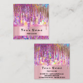 Carte De Visite Carré Wedding planner de production d'événements Hologra (Devant / Derrière)