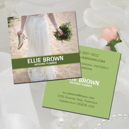 Carte De Visite Carré Wedding planner, fleuriste