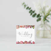 Carte De Visite Carré Wedding planner professionnel Elegant Blush & Pink (Debout devant)