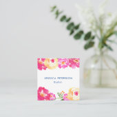 Carte De Visite Carré Wedding planner rose blanc (Debout devant)