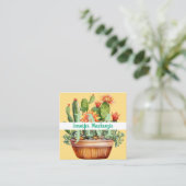 Carte De Visite Carré Western Country Succulent Cacti Cactus (Debout devant)