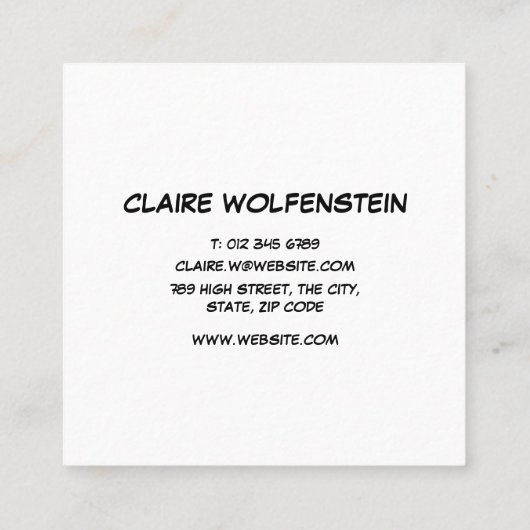 Carte De Visite Carré WHAM Fun Retro (Dos)