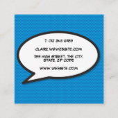 Carte De Visite Carré WHAM Fun Retro Comic Book (Dos)