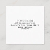 Carte De Visite Carré Whimsman de neige en Dessin de Noël d'hiver (Dos)