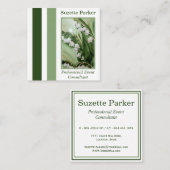Carte De Visite Carré White Lily of the Valley Event Planner (Devant / Derrière)