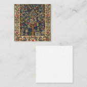 Carte De Visite Carré William Morris - Arbre De Vie Original (Devant / Derrière)