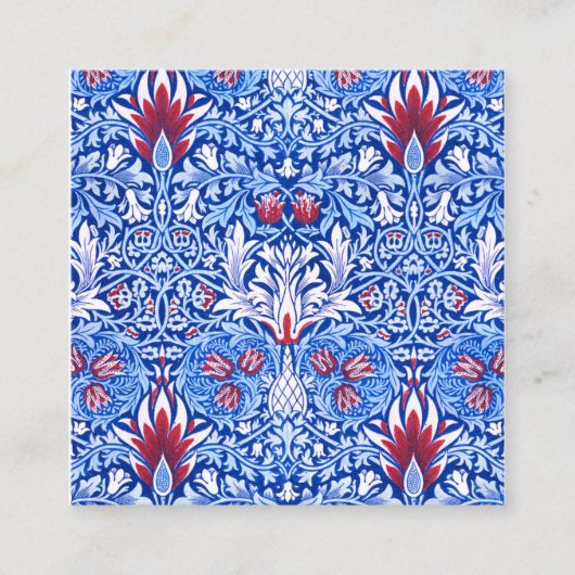 Carte De Visite Carré William Morris Light Blue (Devant)