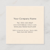 Carte De Visite Carré William Morris Willow Bough Élégant Botanique (Dos)