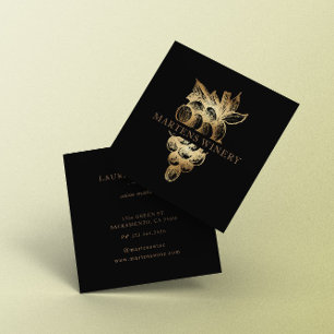 Carte De Visite Carré Winery Winemaker Sommelier élégant