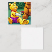 Carte De Visite Carré Winnie l'Ooh 2. (Devant / Derrière)