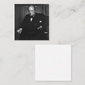Carte De Visite Carré Winston Churchill (Devant / Derrière)