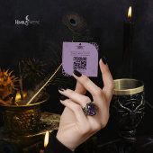 Carte De Visite Carré Witchy Lavender Halloween Quick Response Card