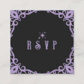 Carte De Visite Carré Witchy Lavender Halloween Quick Response Card (Devant)