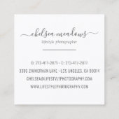 Carte De Visite Carré Wreath Florale Faux Or moderne (Dos)