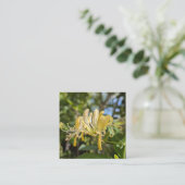 Carte De Visite Carré Yellow Macro Honeysuckle (Debout devant)
