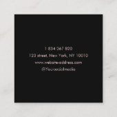 Carte De Visite Carré Yoga Animal Skull Mystical Eye Rose Gold Parties s (Dos)