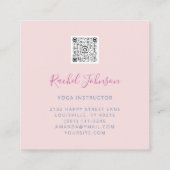 Carte De Visite Carré Yoga Classes École Logo Instructeur QR Healing (Dos)