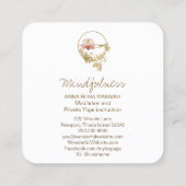 Carte De Visite Carré *~* Yoga Eau Lily Lotus Mindfuline Parties scintil (Dos)
