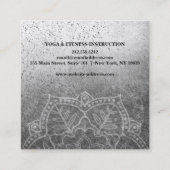 Carte De Visite Carré Yoga élégant (Dos)