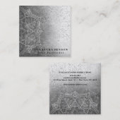 Carte De Visite Carré Yoga élégant (Devant / Derrière)