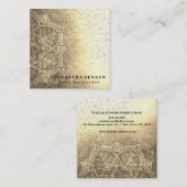 Carte De Visite Carré Yoga élégant (Devant / Derrière)