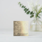 Carte De Visite Carré Yoga élégant (Debout devant)