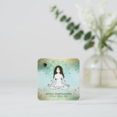 Carte De Visite Carré *~* Yoga Goddess Celestial Moon Magic Turquoise Bo (Debout devant)