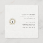 Carte De Visite Carré Yoga MODERNE ET Élégant (Dos)