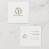 Carte De Visite Carré Yoga MODERNE ET Élégant (Devant / Derrière)