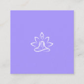 Carte De Visite Carré Yoga Trainer Coach Logo Patel Blue (Devant)