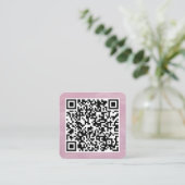 Carte De Visite Carré Your Personal QR Code Linked to Your URL (Debout devant)
