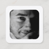 Carte De Visite Carré Youtube Logo Video Editor PROFIL Promotionnel (Dos)