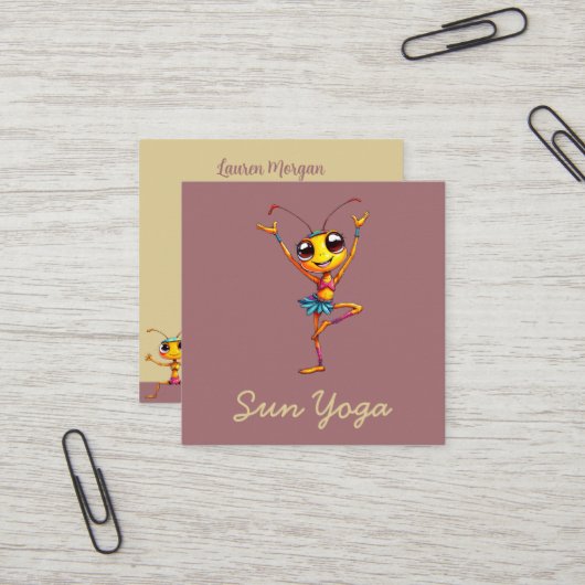 Carte De Visite Carré Zen Ants 4 (Devant/Arrière en situation)