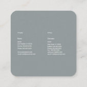 Carte De Visite Carré Zen élégant (Dos)