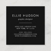 Carte De Visite Carré Zigzag, Chevron, En vichy, Pois, Patchwork (Dos)