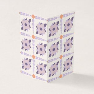 Carte De Visite Carreau décoratif coloré pastel violet