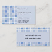 Carte de visite Carreaux bleus (Devant / Derrière)